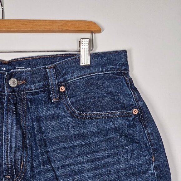 Old Navy Women High-Rise Slouchy‎ Cut Off Shorts Jean Mid-Wash Denim Blue 14 - Picture 9 of 9